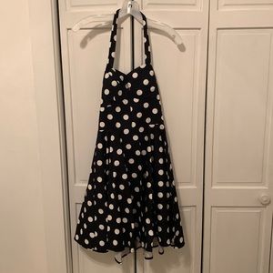 70s polka dot dress